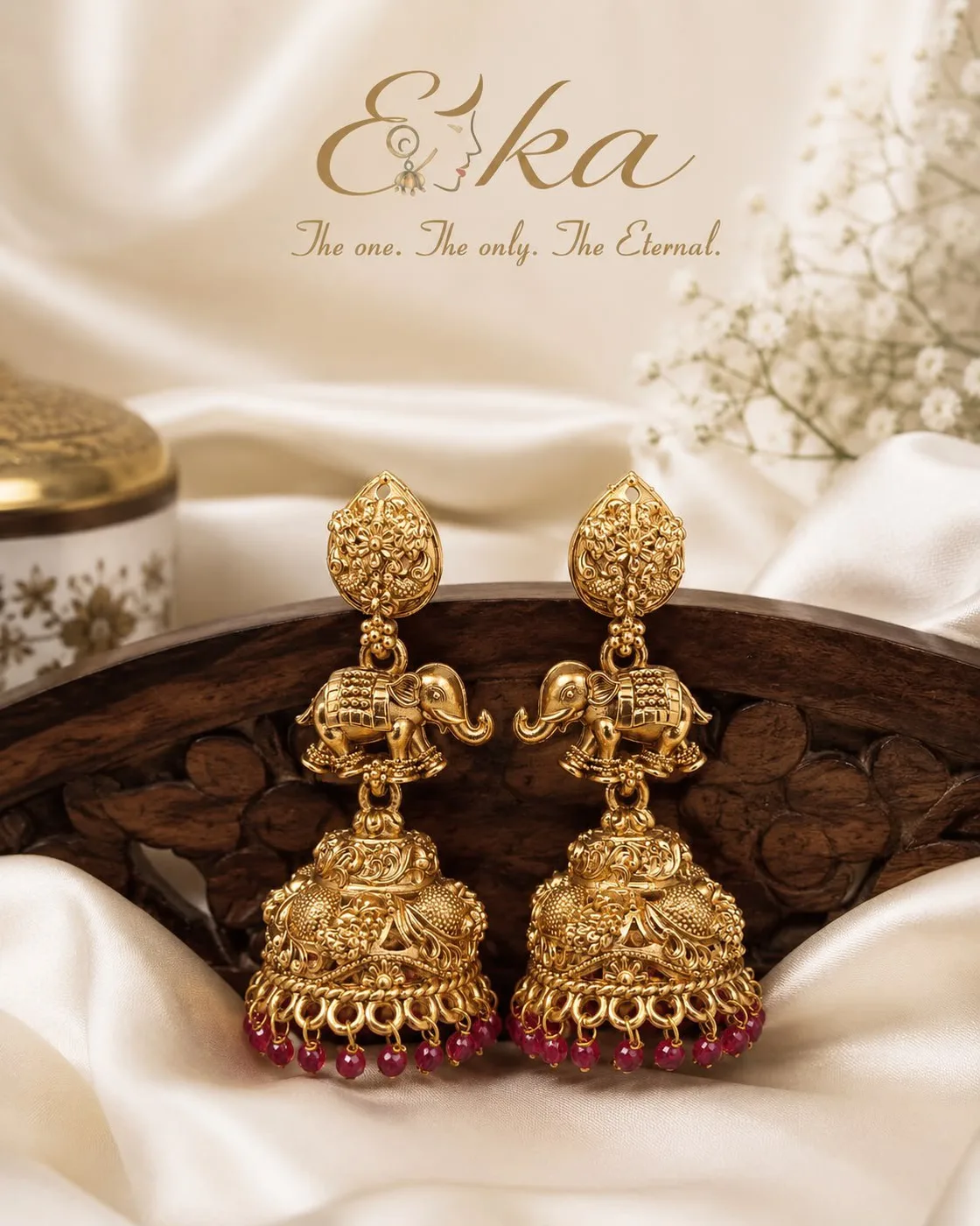 Eka Gaja Jhumkha Red